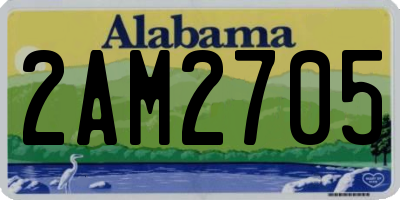 AL license plate 2AM2705