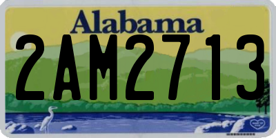 AL license plate 2AM2713