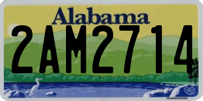 AL license plate 2AM2714