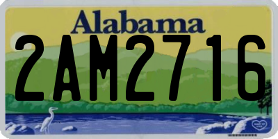 AL license plate 2AM2716