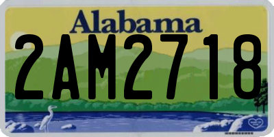 AL license plate 2AM2718