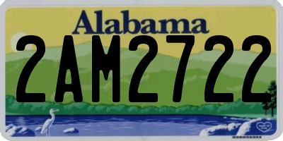 AL license plate 2AM2722