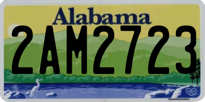 AL license plate 2AM2723