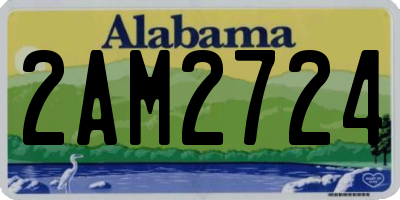 AL license plate 2AM2724