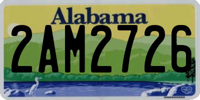 AL license plate 2AM2726