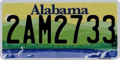 AL license plate 2AM2733