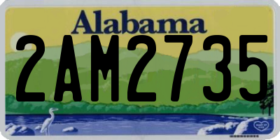 AL license plate 2AM2735
