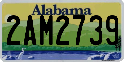 AL license plate 2AM2739