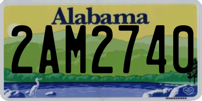 AL license plate 2AM2740