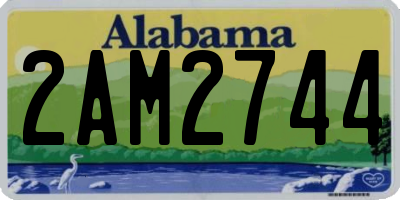 AL license plate 2AM2744