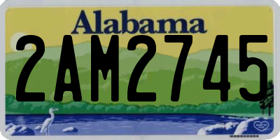 AL license plate 2AM2745