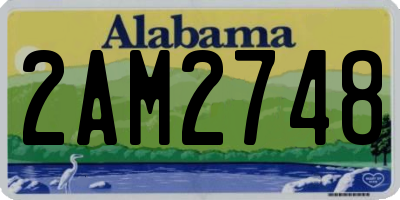AL license plate 2AM2748