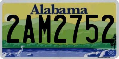 AL license plate 2AM2752