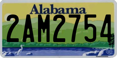 AL license plate 2AM2754