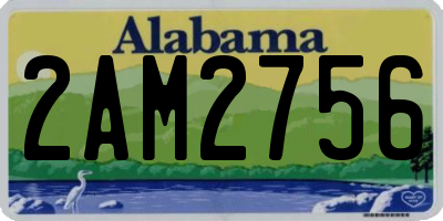AL license plate 2AM2756