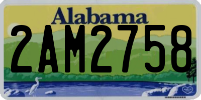 AL license plate 2AM2758