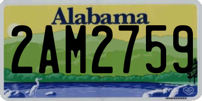 AL license plate 2AM2759