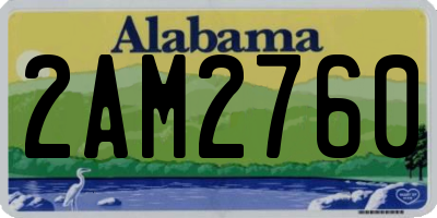 AL license plate 2AM2760