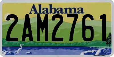 AL license plate 2AM2761