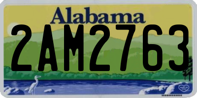 AL license plate 2AM2763