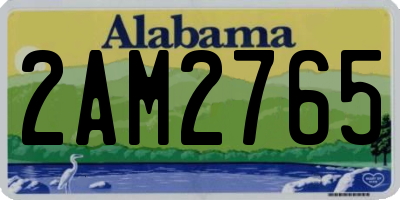 AL license plate 2AM2765