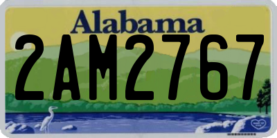 AL license plate 2AM2767