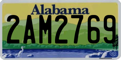 AL license plate 2AM2769