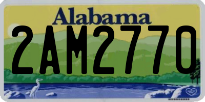 AL license plate 2AM2770