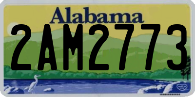AL license plate 2AM2773
