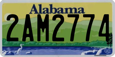 AL license plate 2AM2774
