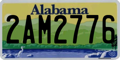 AL license plate 2AM2776
