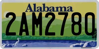 AL license plate 2AM2780