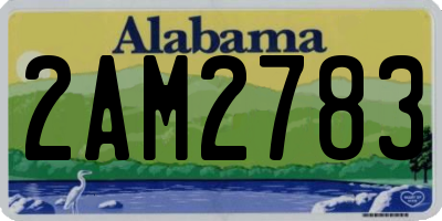 AL license plate 2AM2783