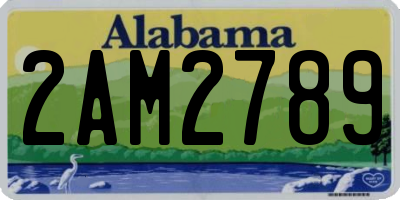 AL license plate 2AM2789