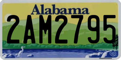 AL license plate 2AM2795