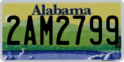 AL license plate 2AM2799