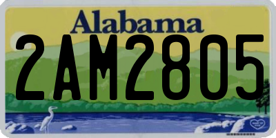 AL license plate 2AM2805
