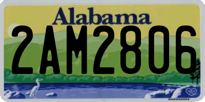 AL license plate 2AM2806