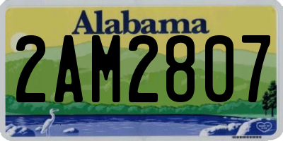 AL license plate 2AM2807