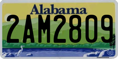 AL license plate 2AM2809