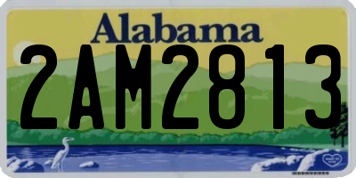 AL license plate 2AM2813
