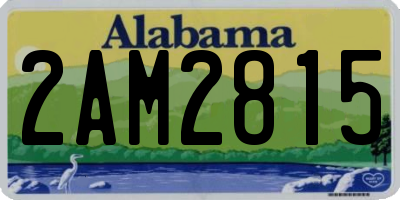 AL license plate 2AM2815