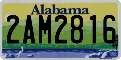 AL license plate 2AM2816