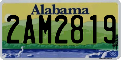 AL license plate 2AM2819