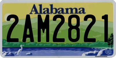 AL license plate 2AM2821
