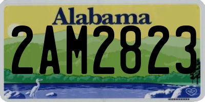 AL license plate 2AM2823