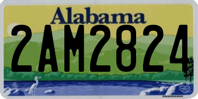AL license plate 2AM2824
