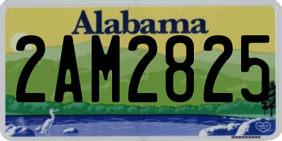 AL license plate 2AM2825