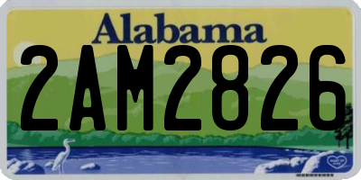 AL license plate 2AM2826