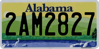 AL license plate 2AM2827